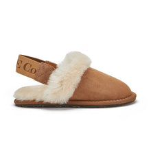 KIDS SLINGBACK MULE CHESTNUT (ELASTIC) - Australia Luxe Collective