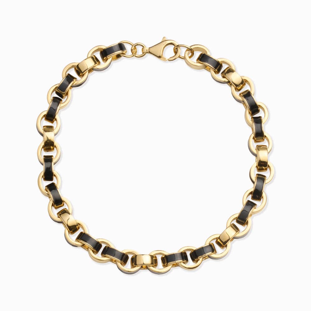 Chunky Enamel Bracelet | 14K Yellow Gold Vermeil | Multi