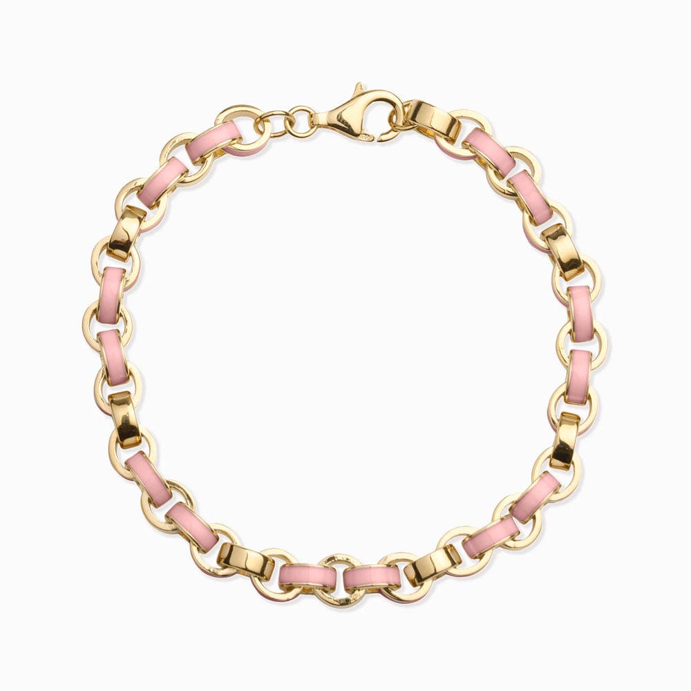 Chunky Enamel Bracelet | 14K Yellow Gold Vermeil | Multi