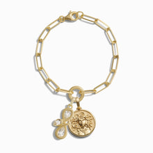 Medusa and Infinity Snake Charm Bracelet | 14K Yellow Gold Vermeil