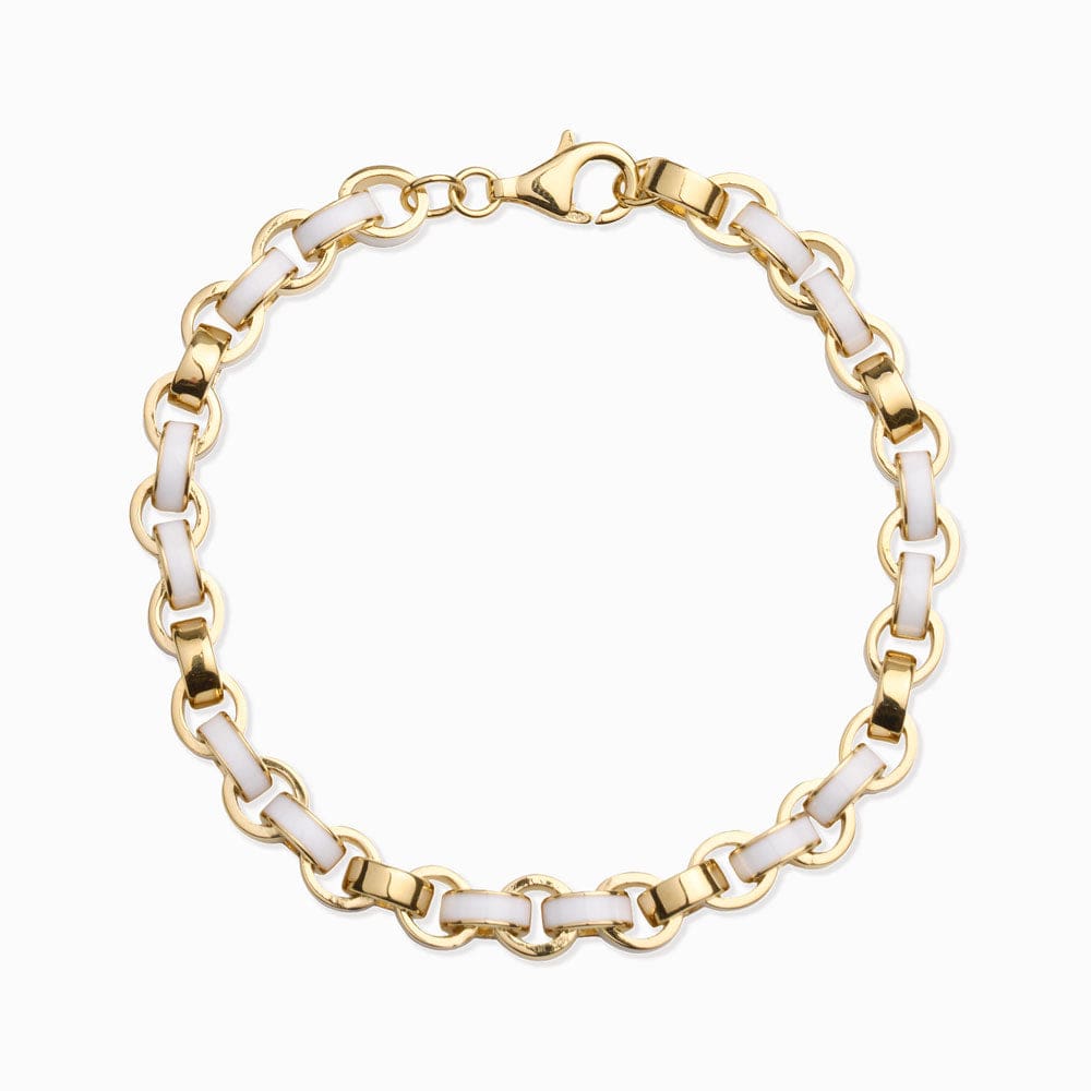 Chunky Enamel Bracelet | 14K Yellow Gold Vermeil | Multi