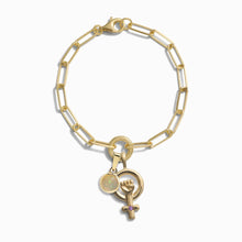 Woman Power Charm Bracelet | 14K Yellow Gold Vermeil