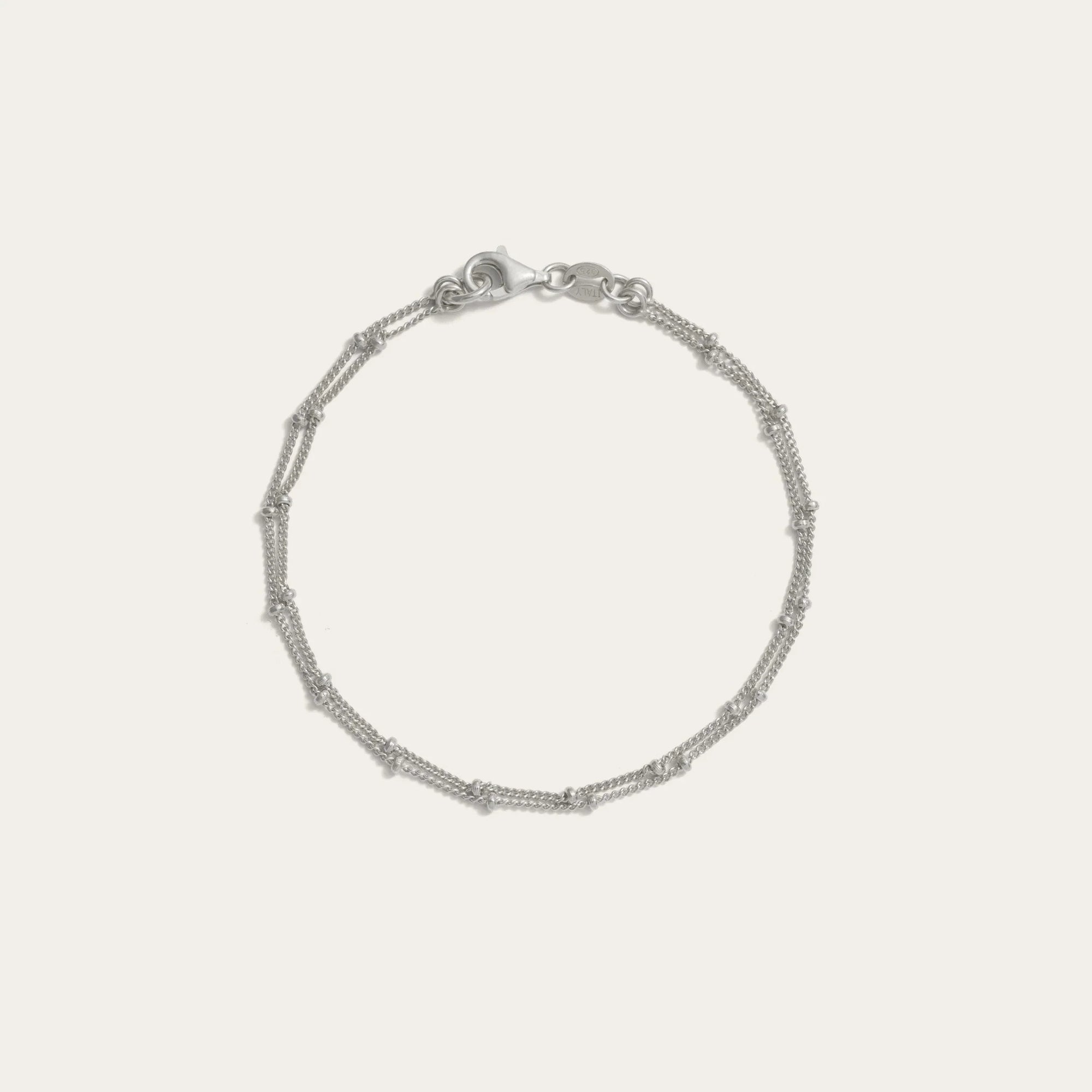 Double Wrap Saturn Bracelet | Sterling Silver