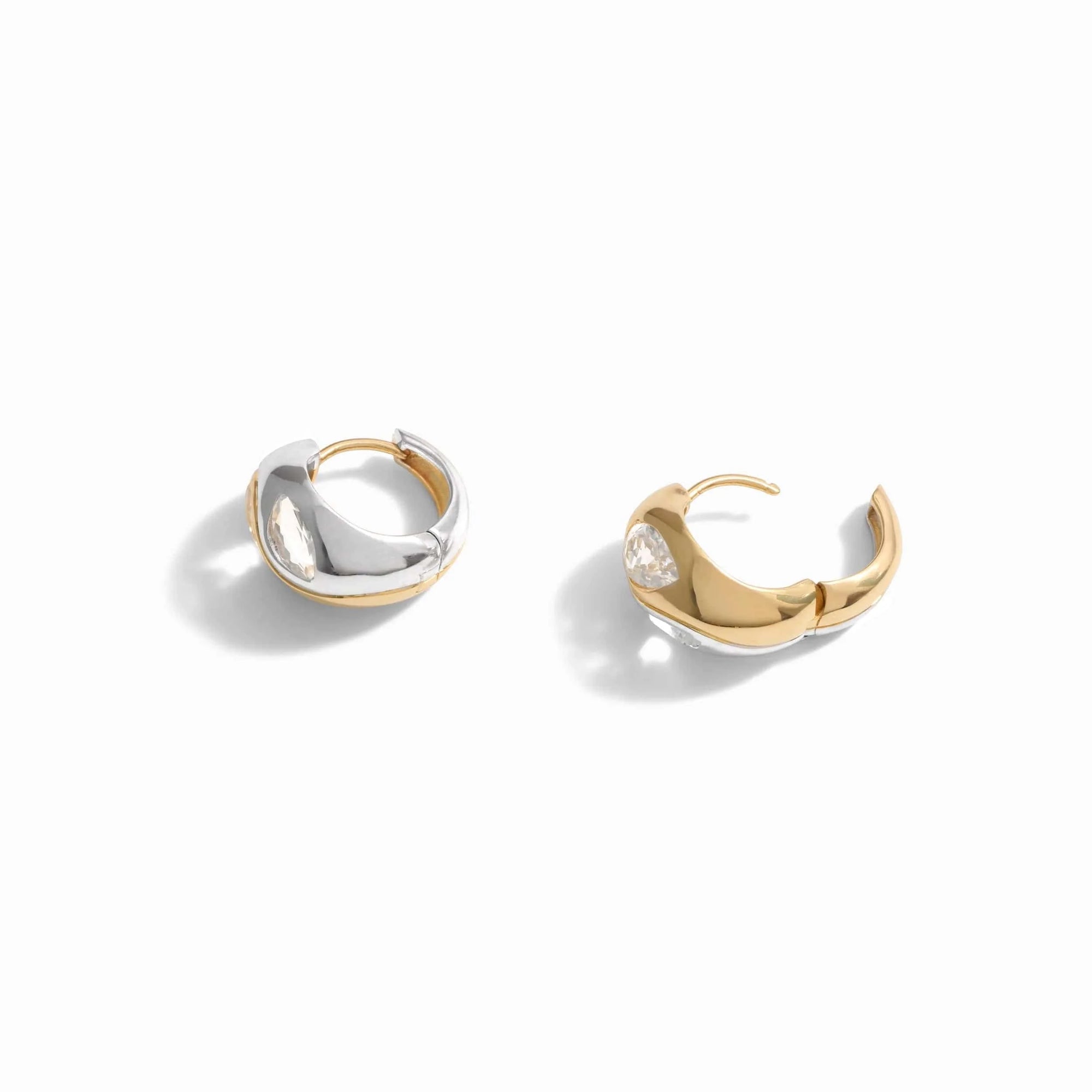 Opposites Attract Huggies | Mixed Metals (Gold & Silver)