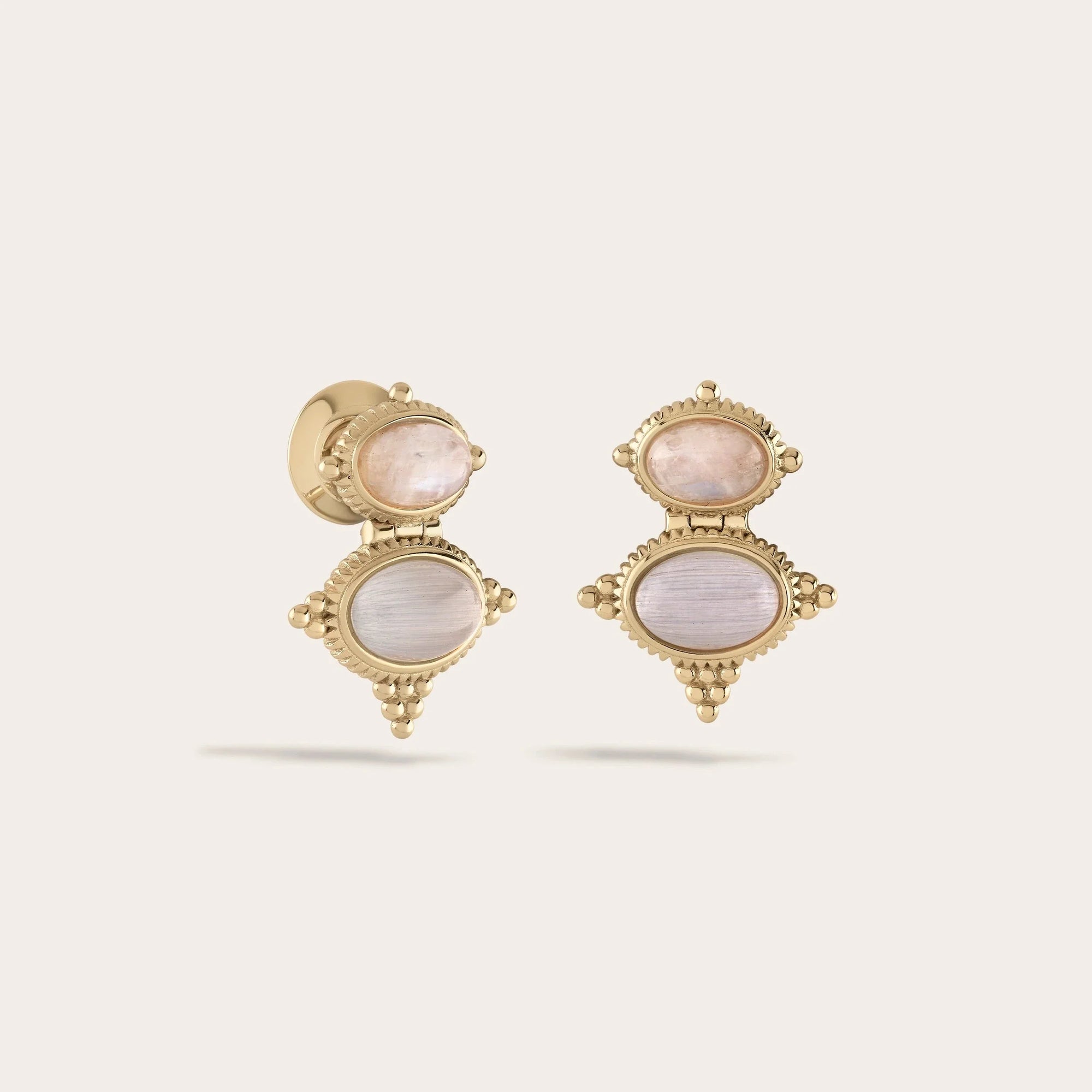 Oracle Drop Studs | 14K Yellow Gold Vermeil