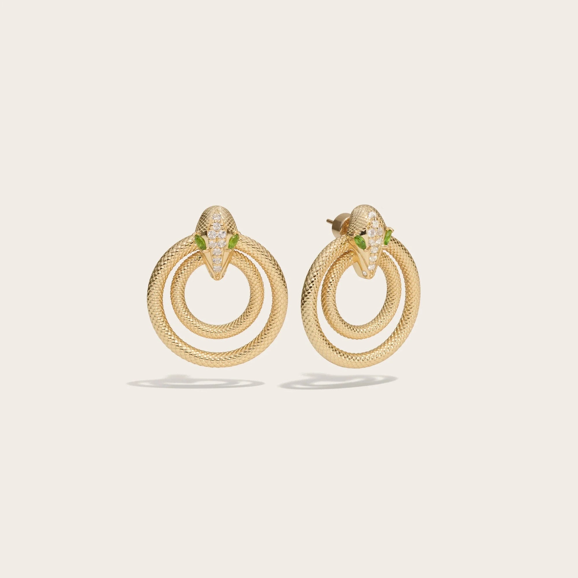 Snake Doorknocker Earrings | 14K Yellow Gold Vermeil