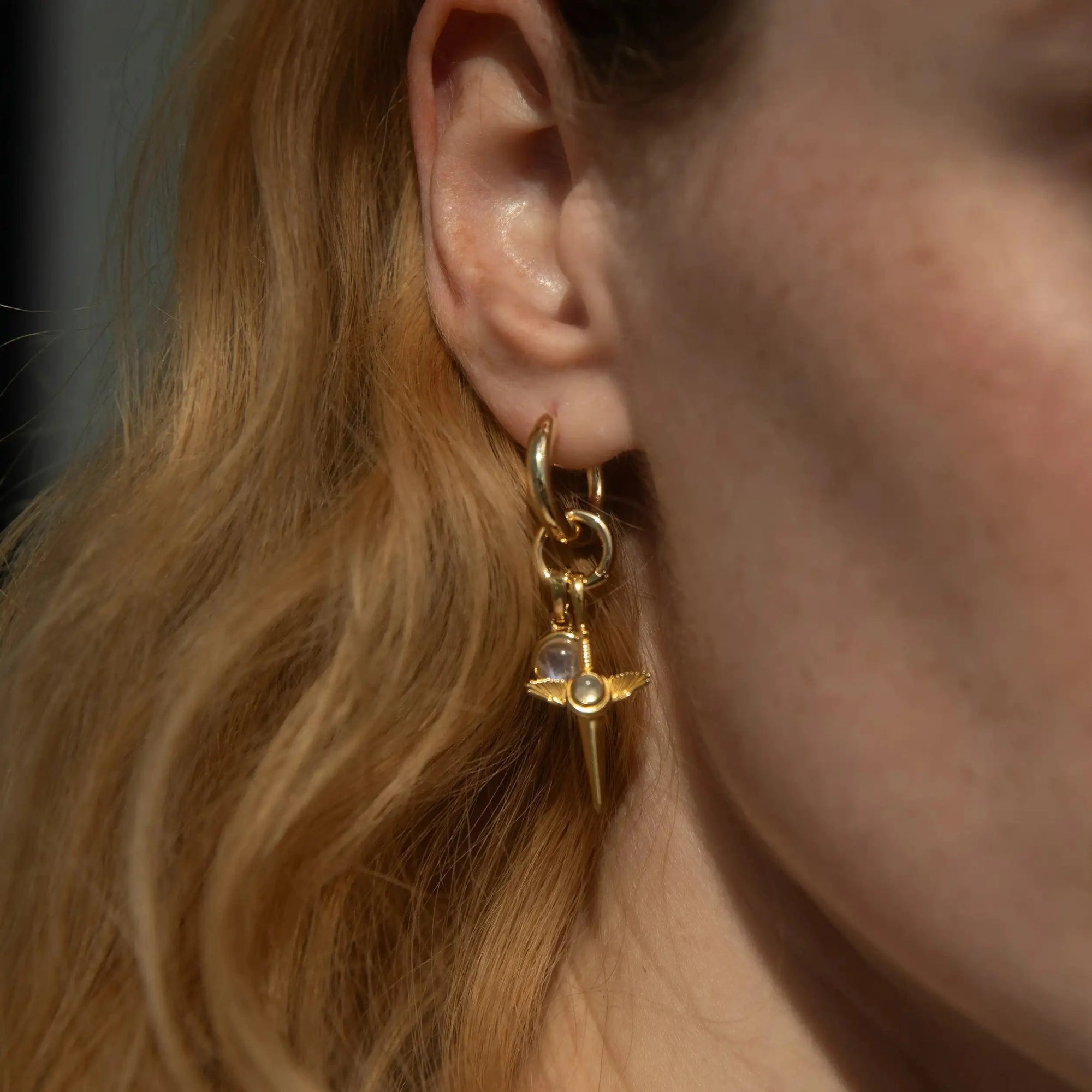 Blood Moon Rising Earring Set | 14K Yellow Gold Vermeil