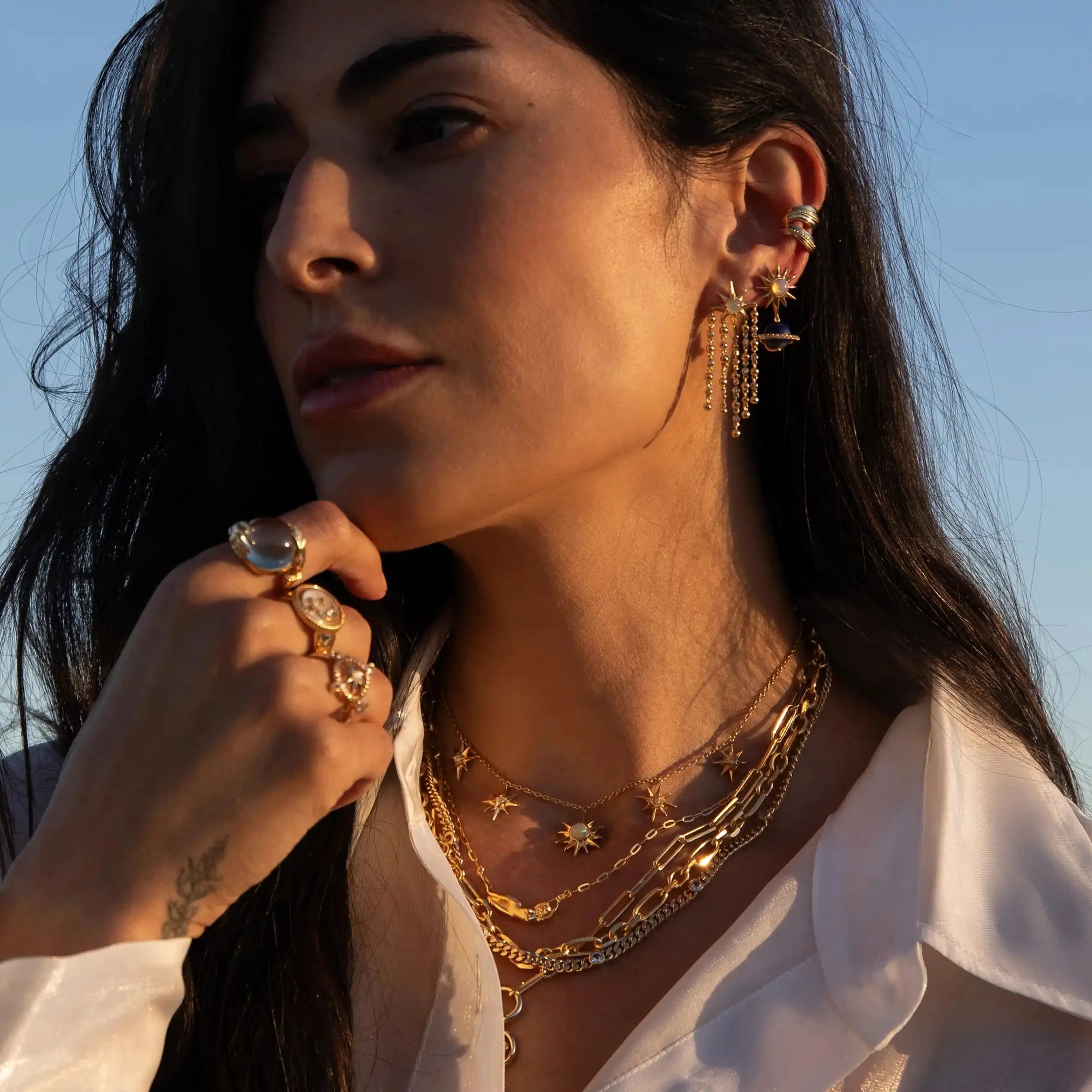 Falling Star Earrings | 14K Yellow Gold Vermeil