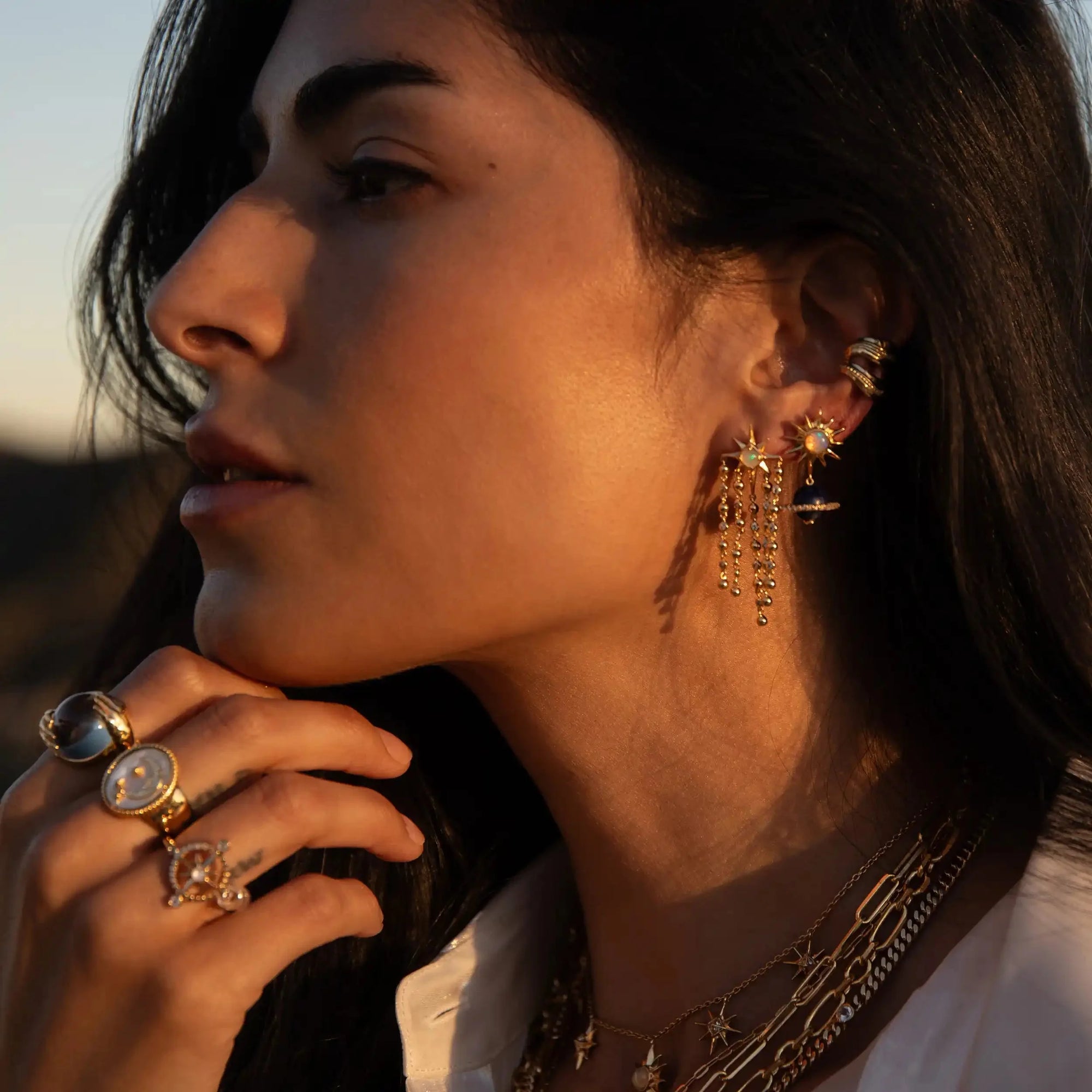 Falling Star Earrings | 14K Yellow Gold Vermeil