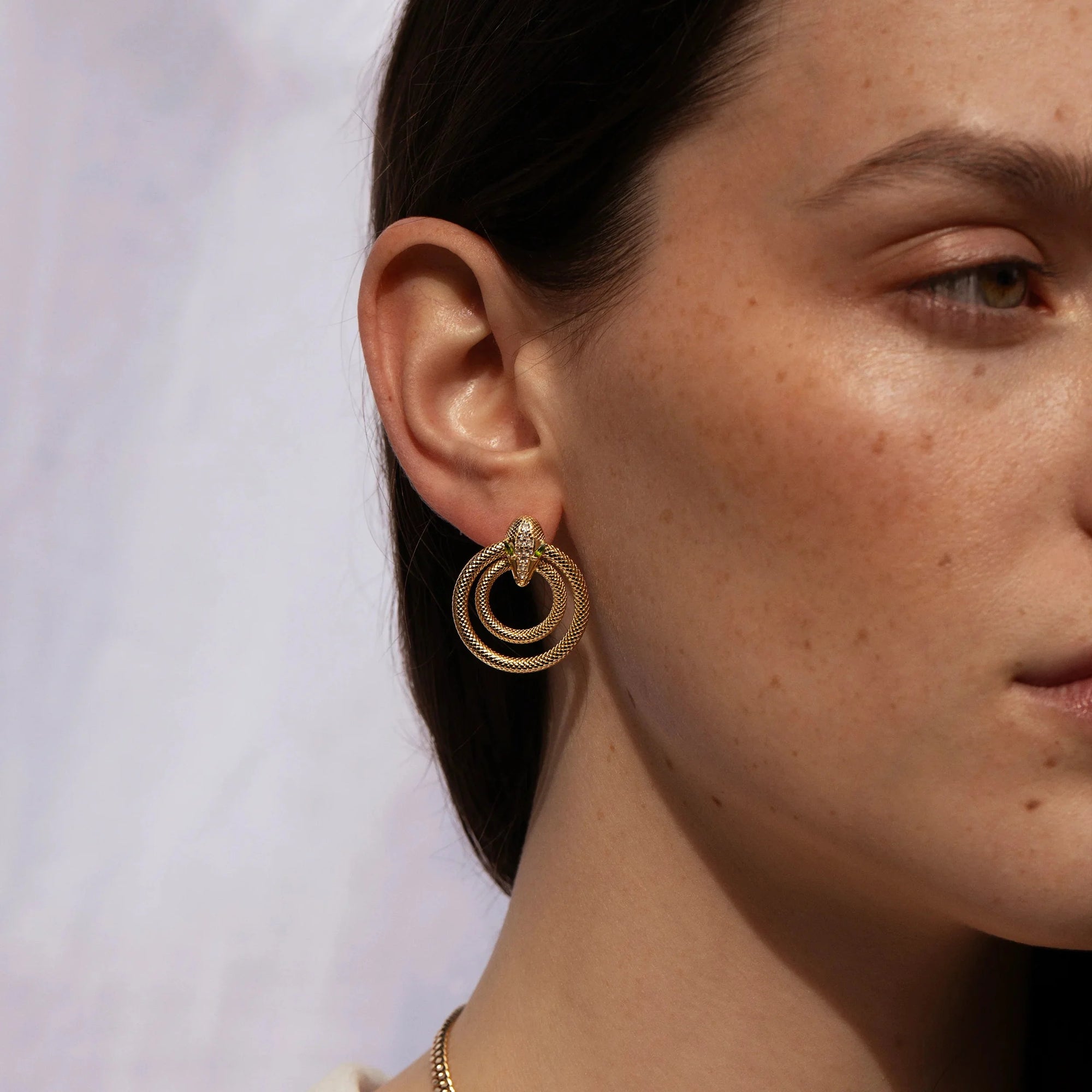 Snake Doorknocker Earrings | Sterling Silver