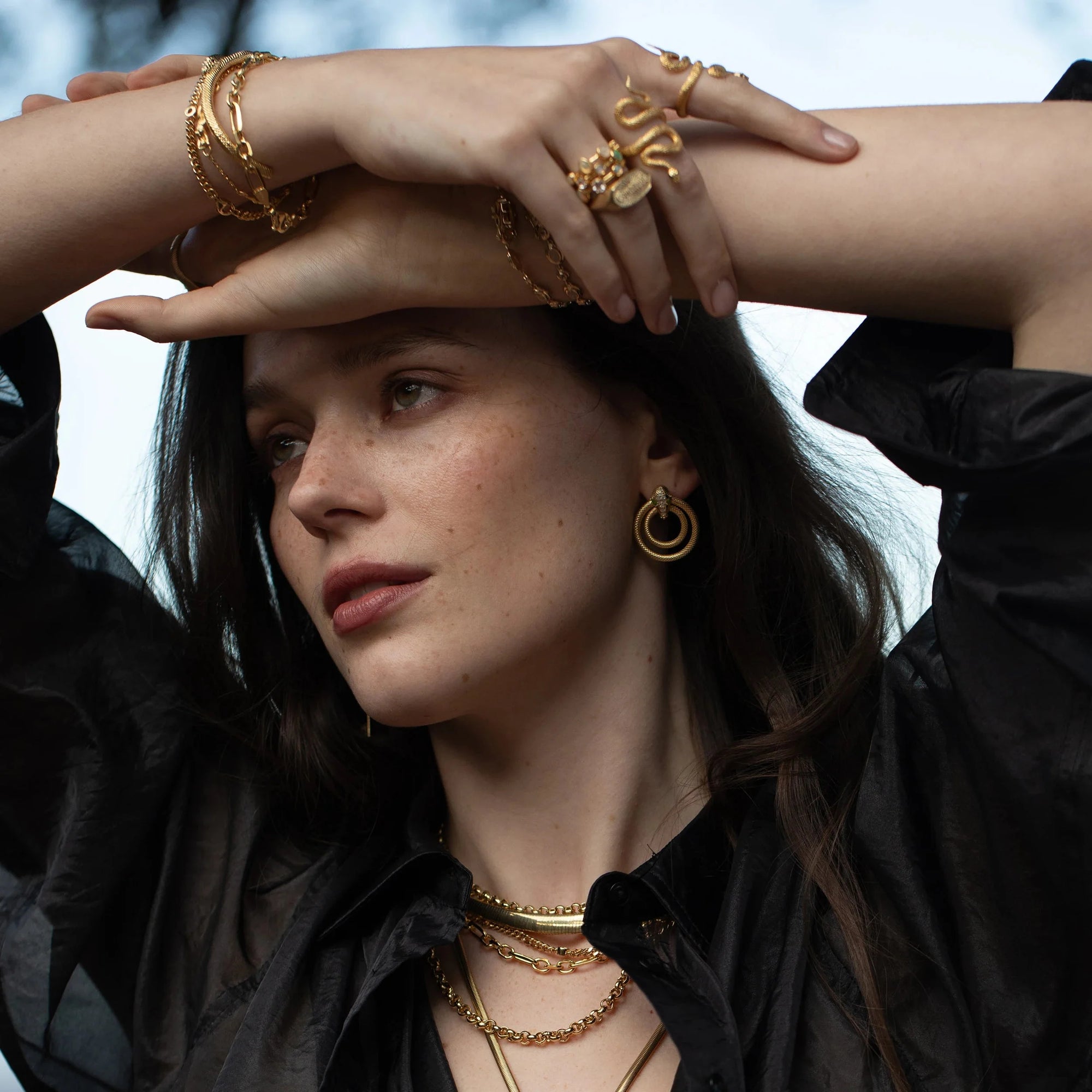 Snake Doorknocker Earrings | Sterling Silver