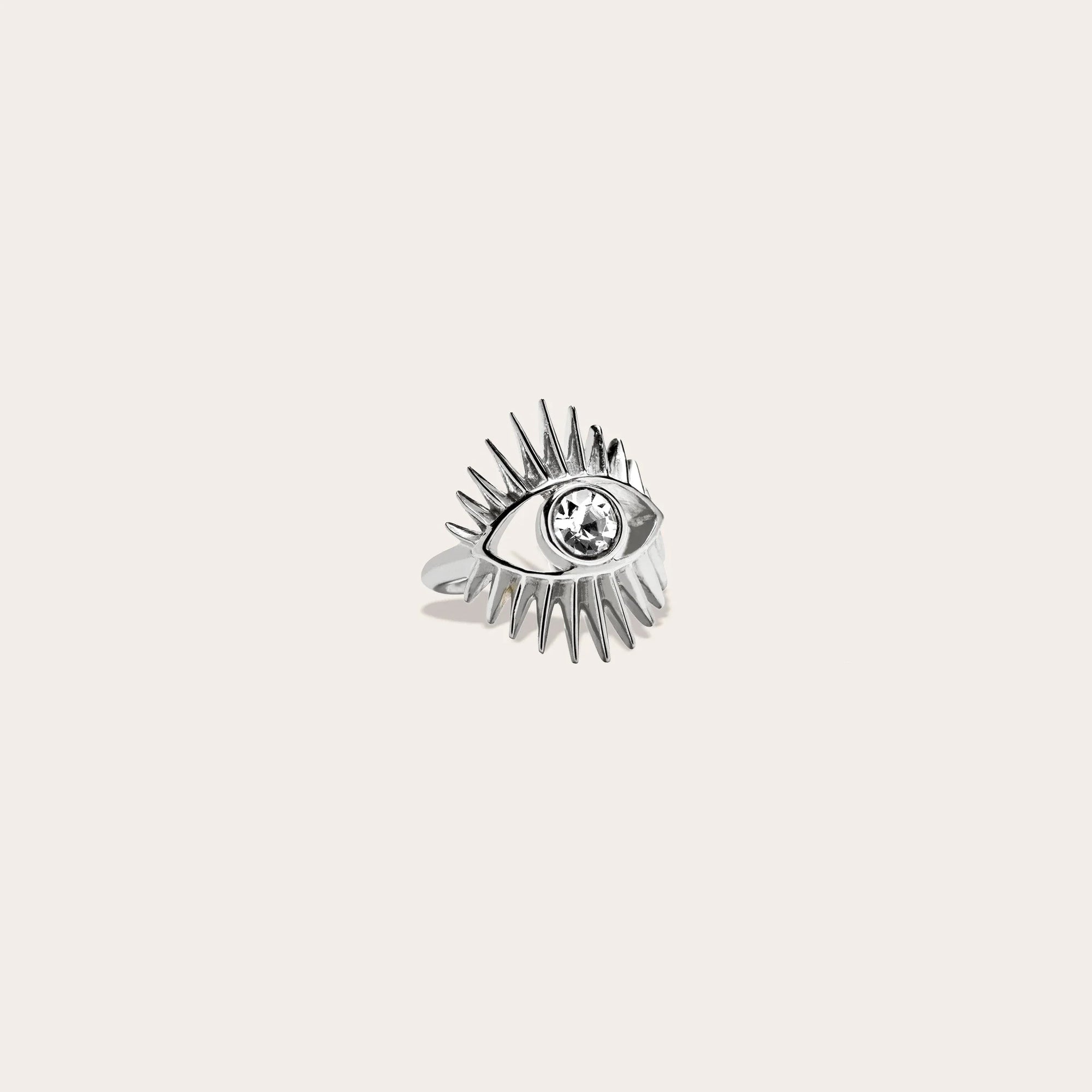 Evil Eye Ear Cuff | Sterling Silver