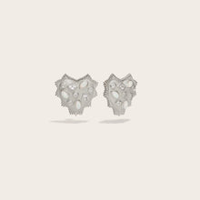 Gemstone Radiant Heart Studs | Sterling Silver
