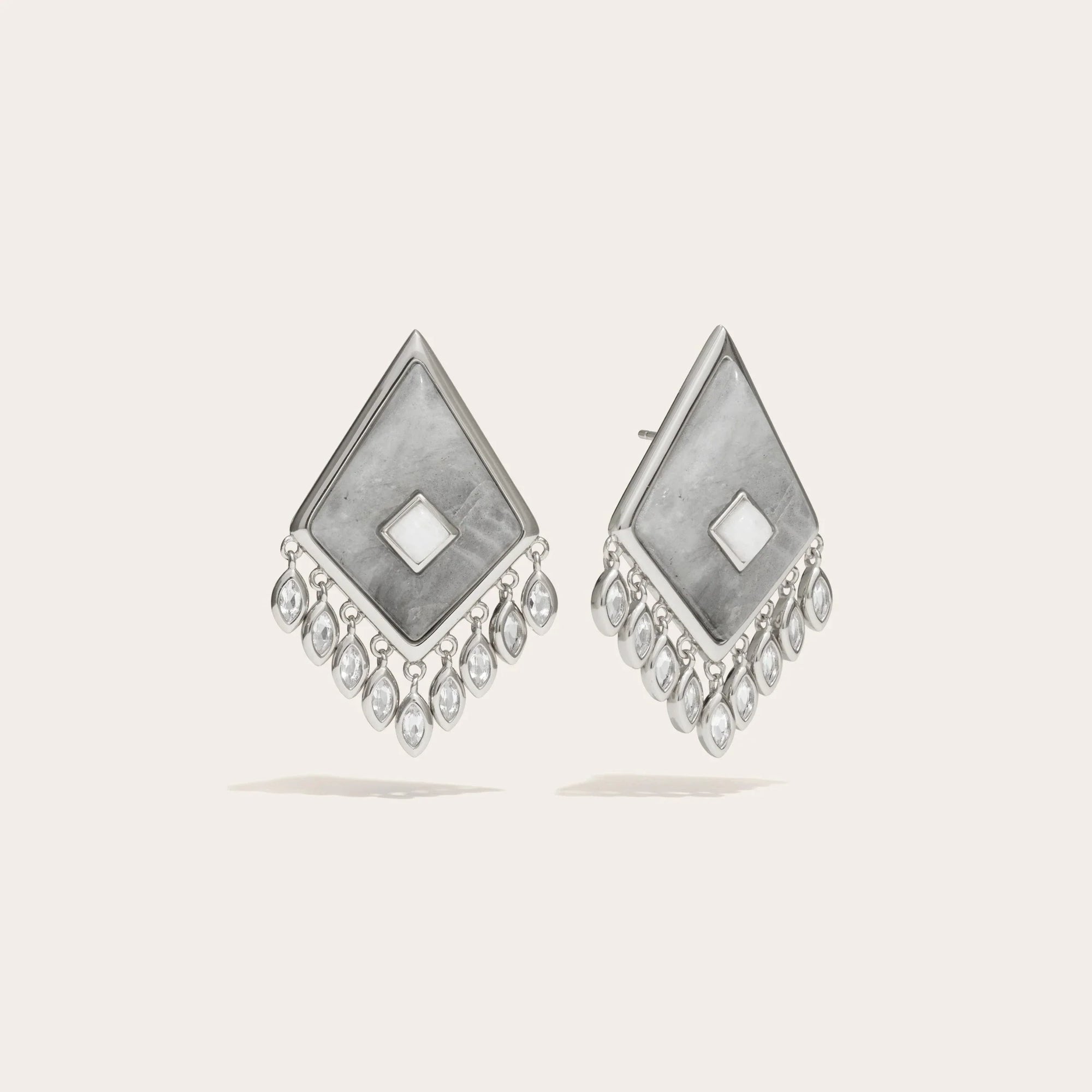 Labradorite Boho Kite Earrings | Sterling Silver
