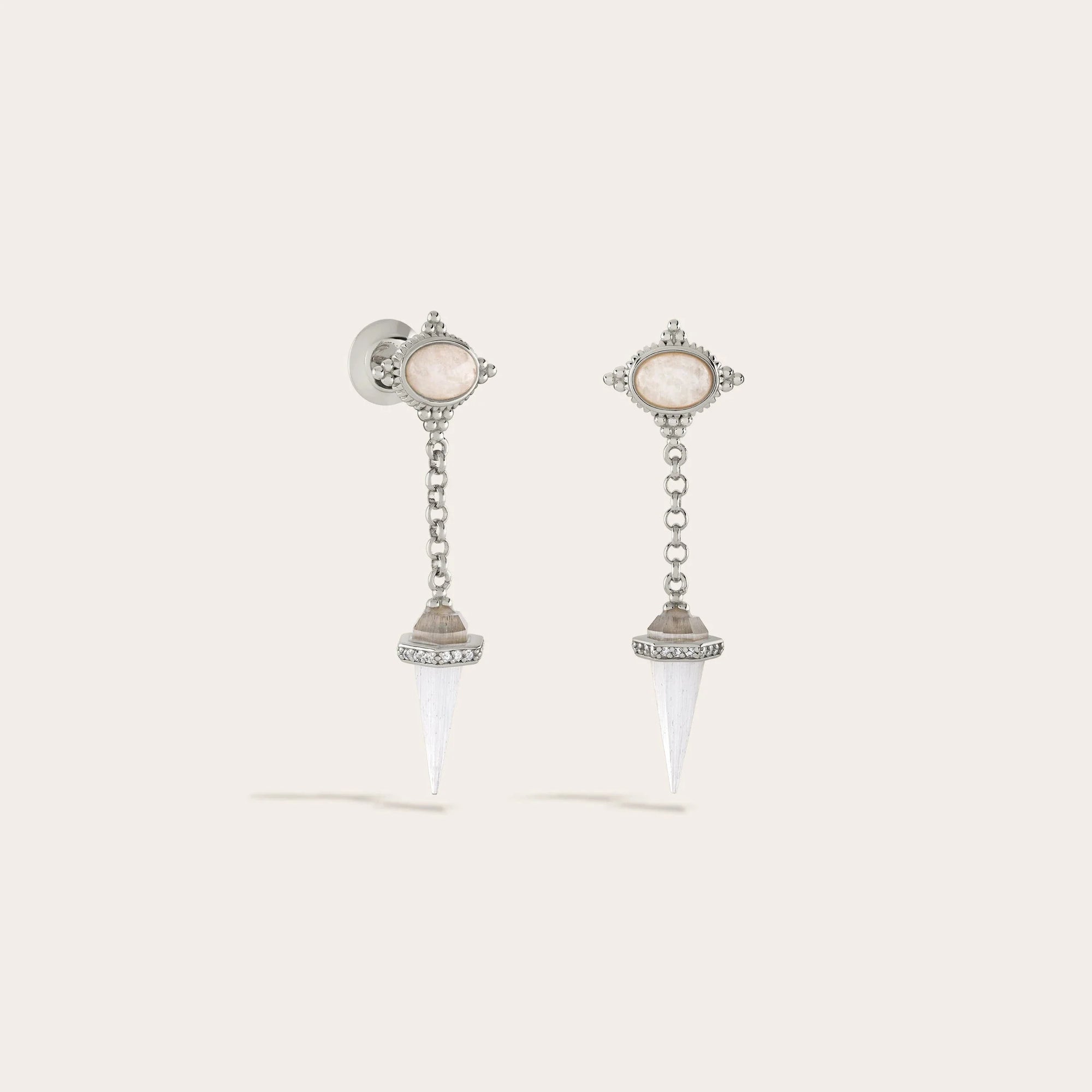 Oracle Pendulum Drop Earrings | Sterling Silver