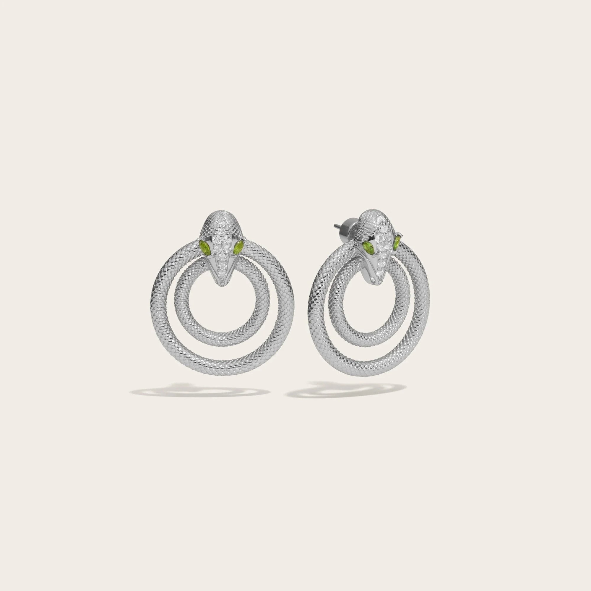 Snake Doorknocker Earrings | Sterling Silver