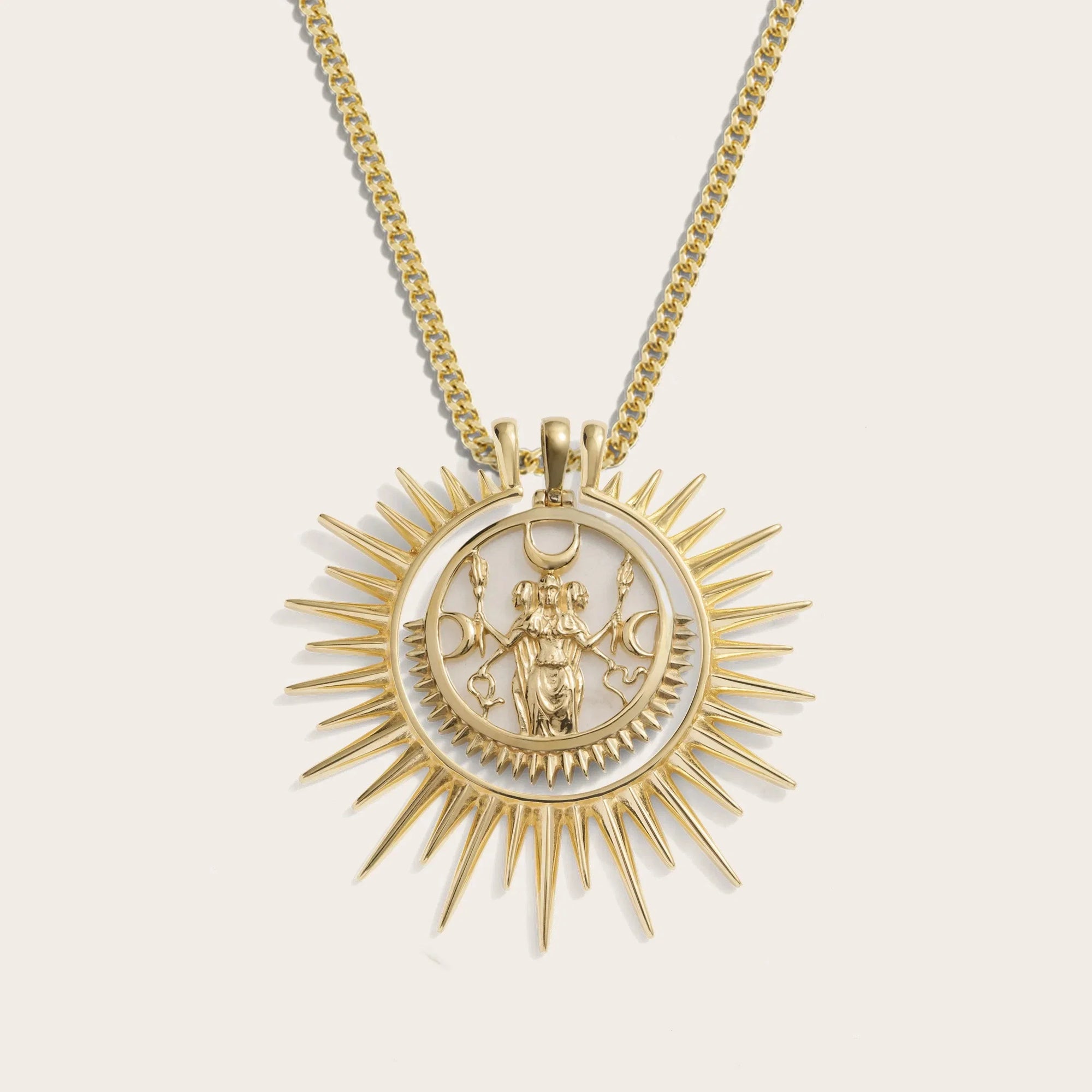 Special Edition Hecate Halo Necklace | 14K Yellow Gold Vermeil