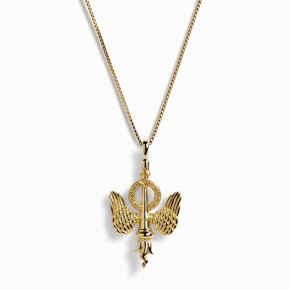 Inverted Torch Necklace | 14K Yellow Gold Vermeil