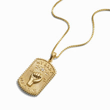Pro Roe Dog Tag Necklace | 14K Yellow Gold Vermeil