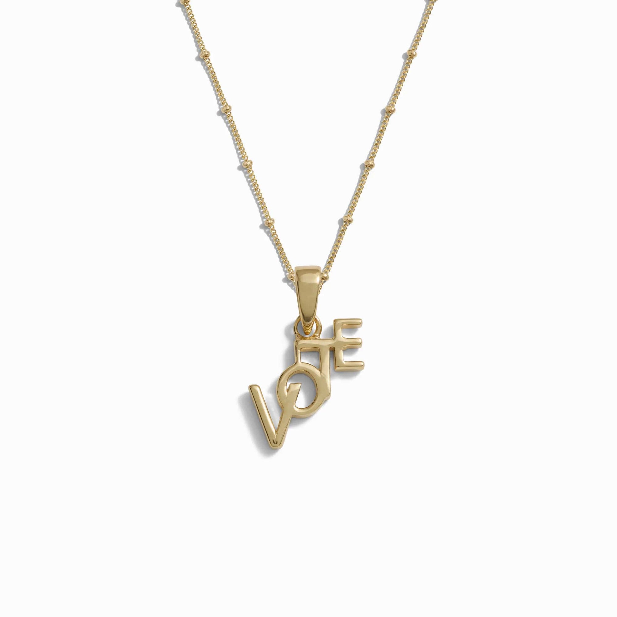 Vote Necklace | 14K Yellow Gold Vermeil