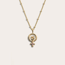 Woman Power Necklace | 14K Yellow Gold Vermeil