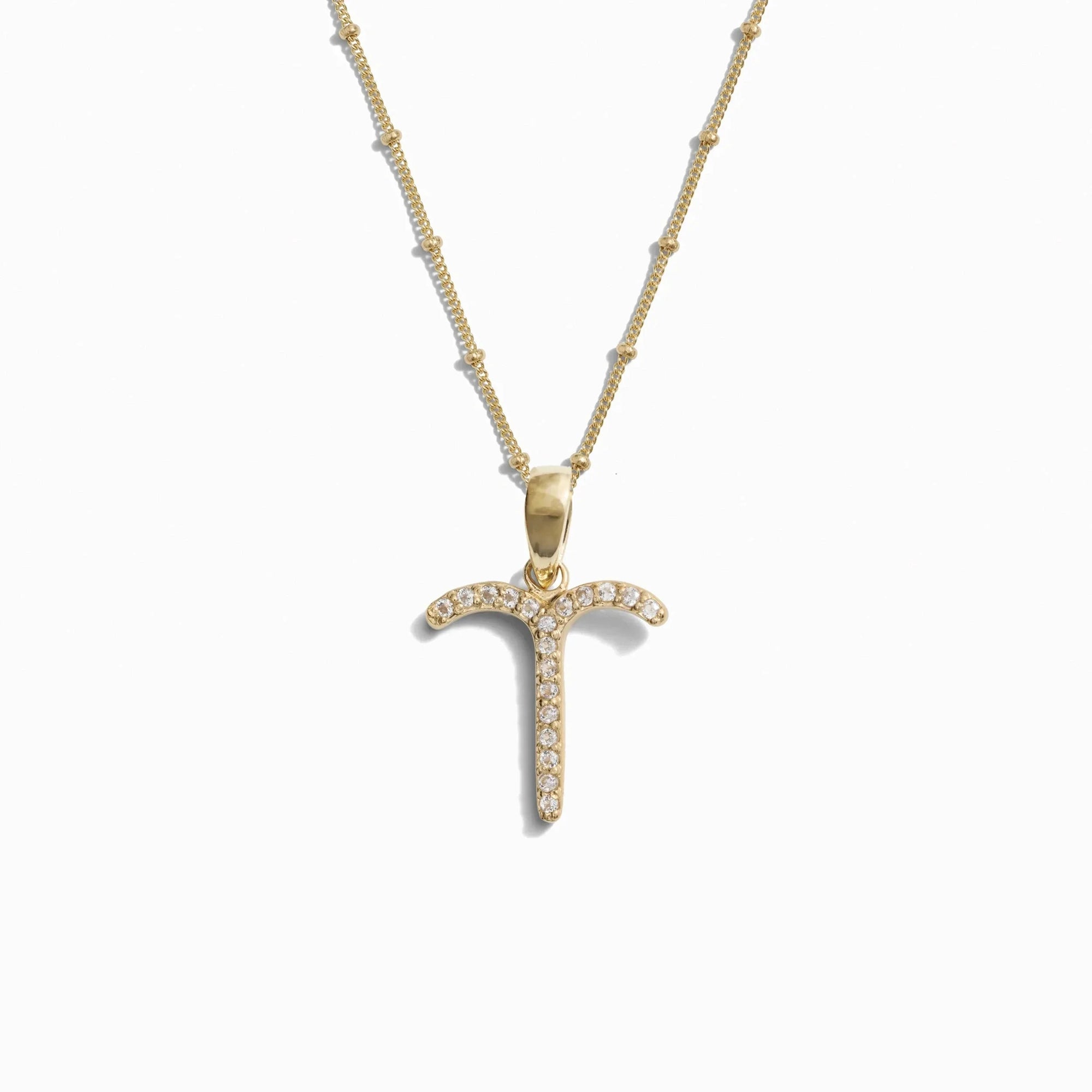 Gemstone Zodiac on Saturn Chain | 14K Yellow Gold Vermeil