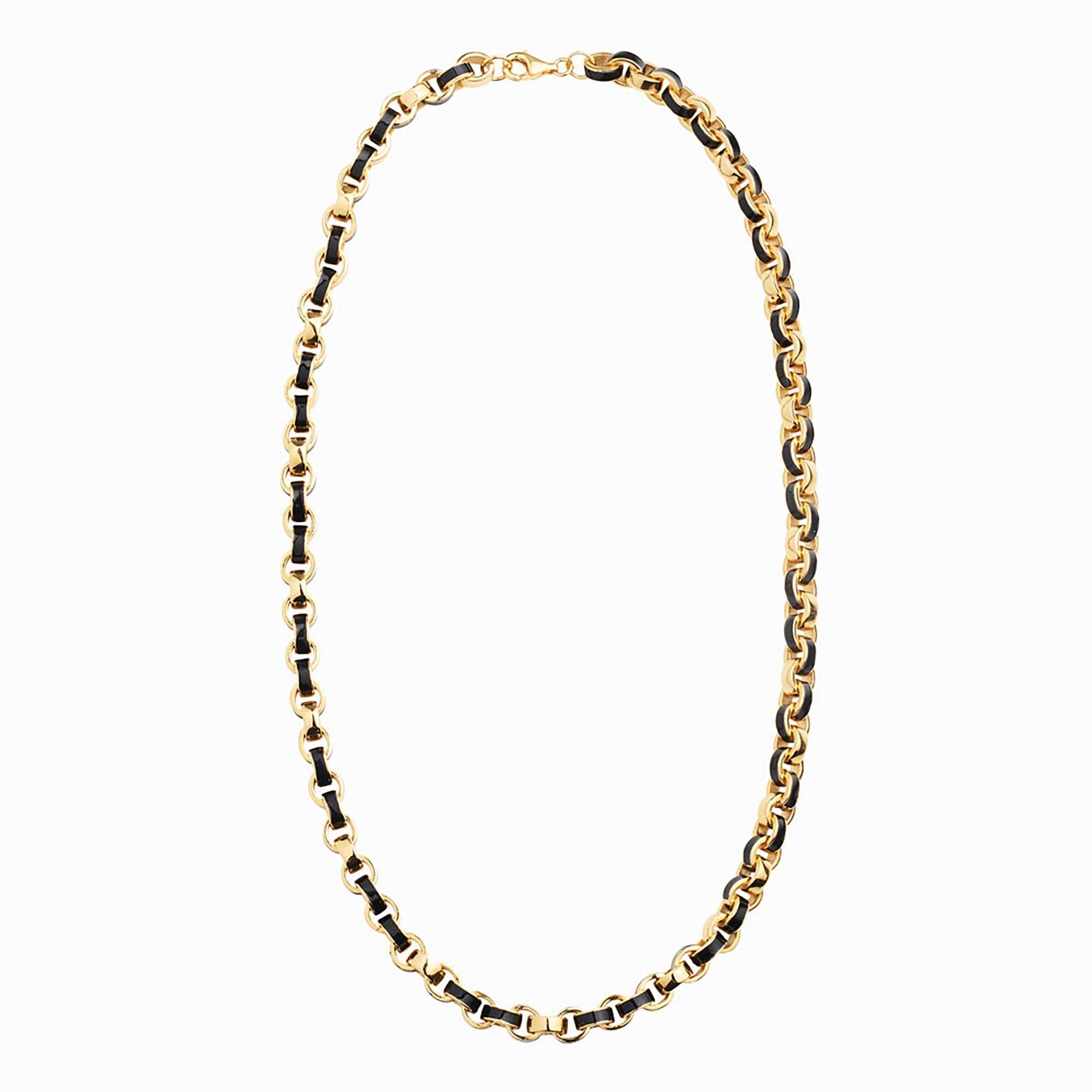 Chunky Colored Enamel Necklace | 14K Yellow Gold Vermeil | Multi