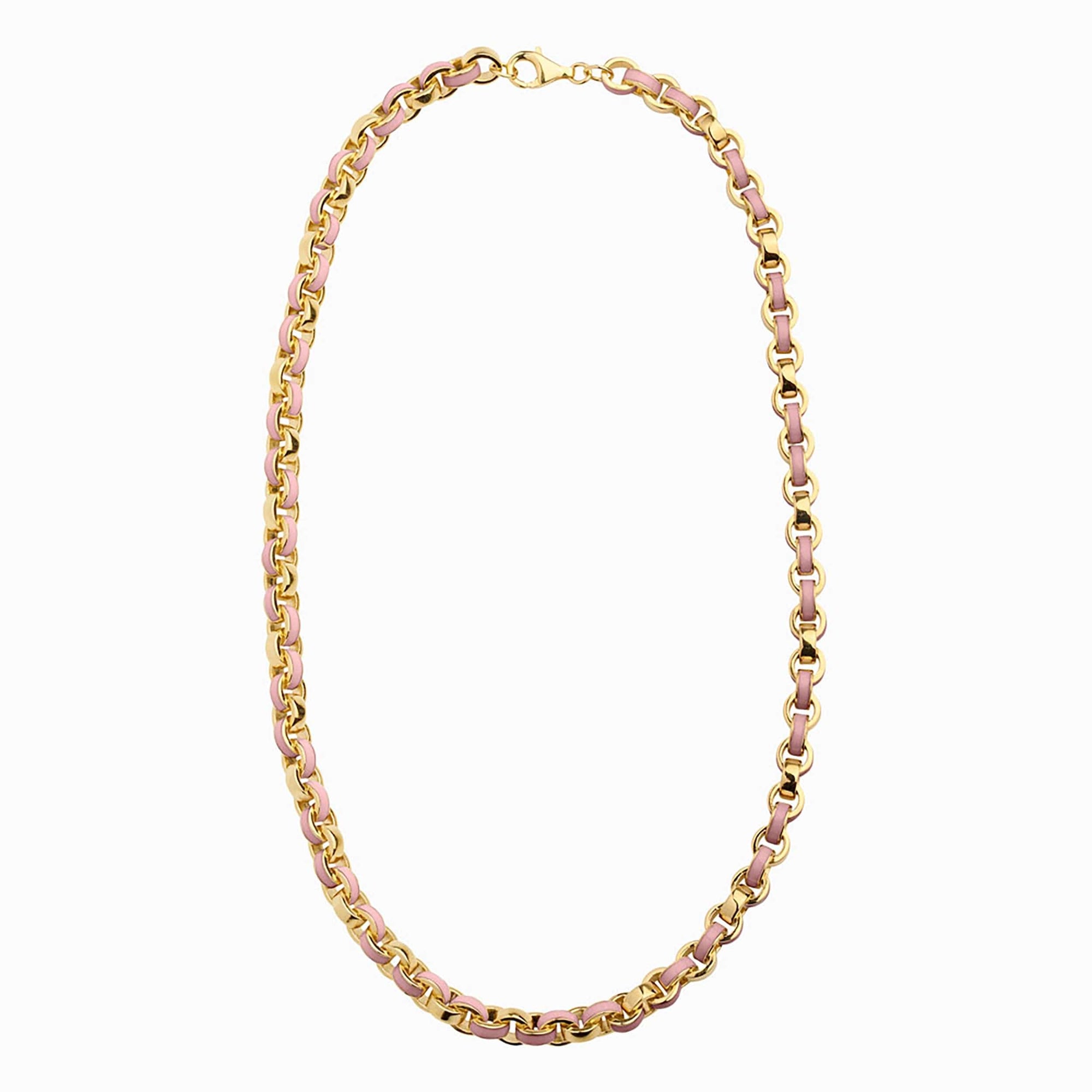 Chunky Colored Enamel Necklace | 14K Yellow Gold Vermeil | Multi