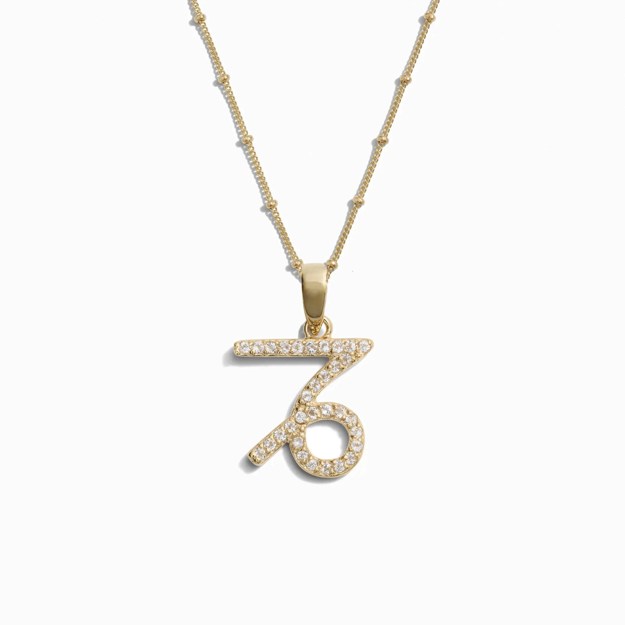 Gemstone Zodiac on Saturn Chain | 14K Yellow Gold Vermeil