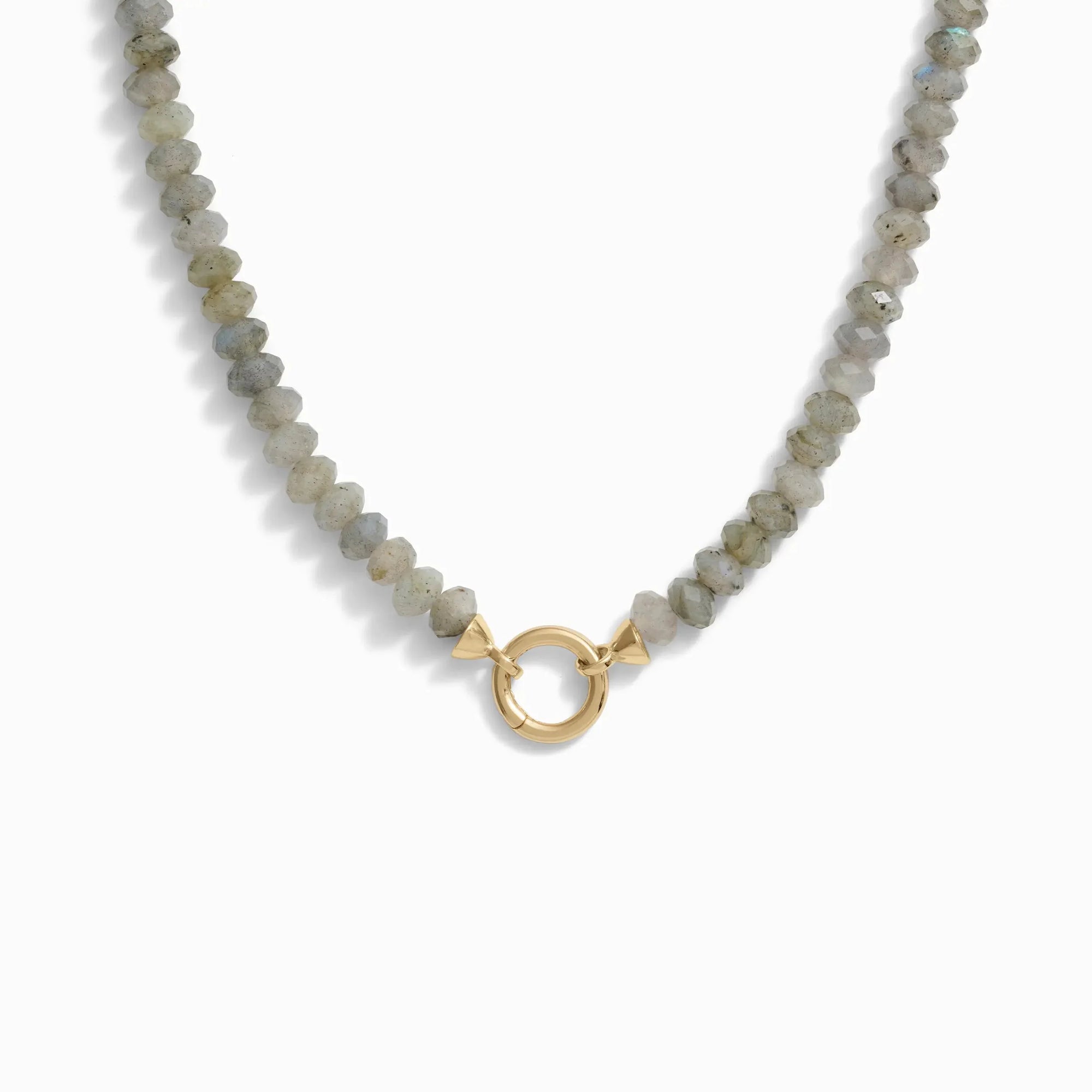 Gemstone Bead Charm Collector | 14K Yellow Gold Vermeil | Multi