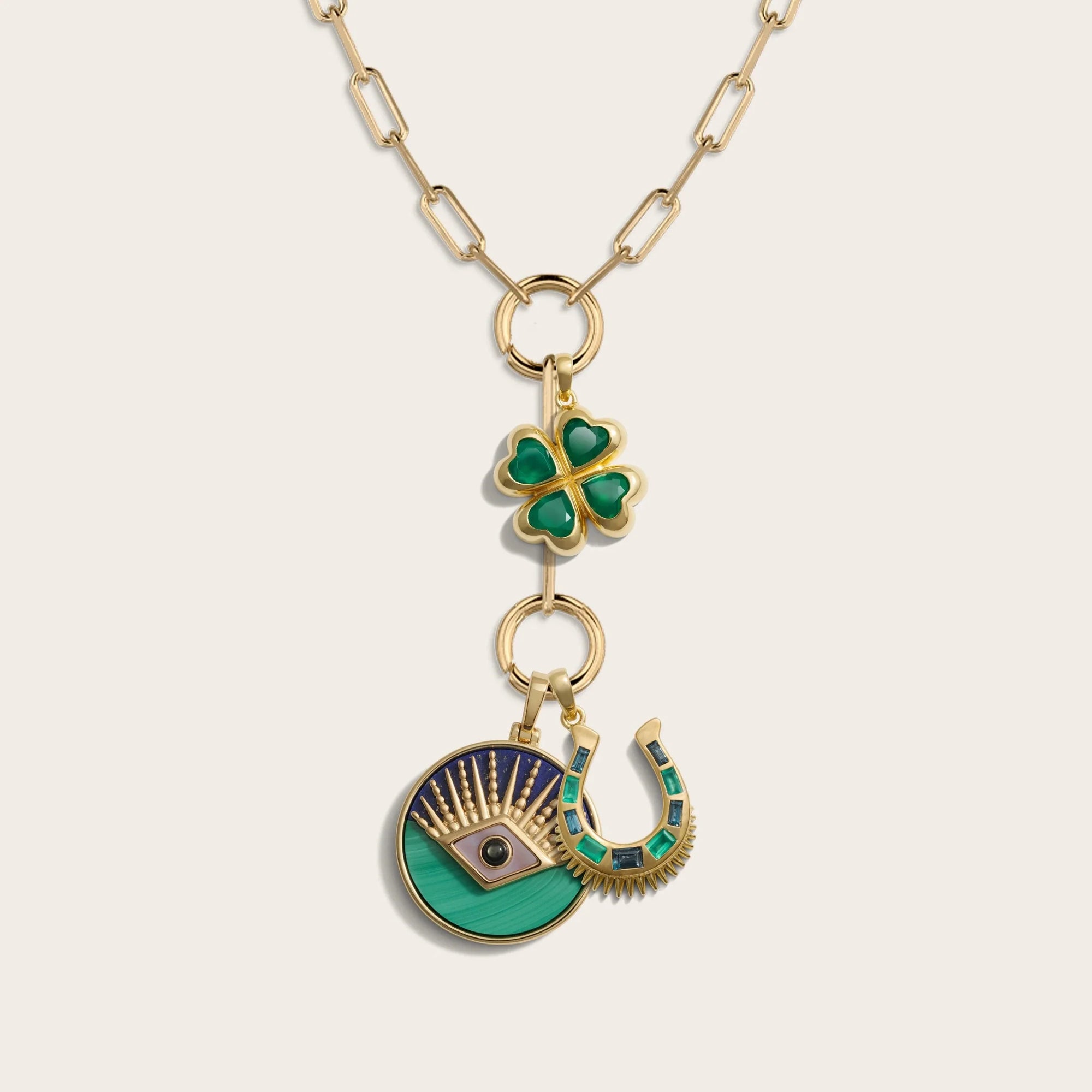 Lucky Charm Lariat | 14K Yellow Gold Vermeil