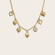 Mini Radiant Heart Charm Necklace | 14K Yellow Gold Vermeil