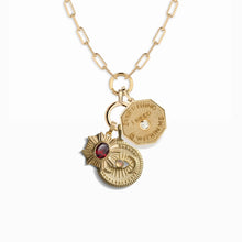 Cosmic Affirmation Charm Necklace | 14K Yellow Gold Vermeil | Multi