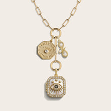 Sacred Eye Locket Charm Lariat | 14K Yellow Gold Vermeil