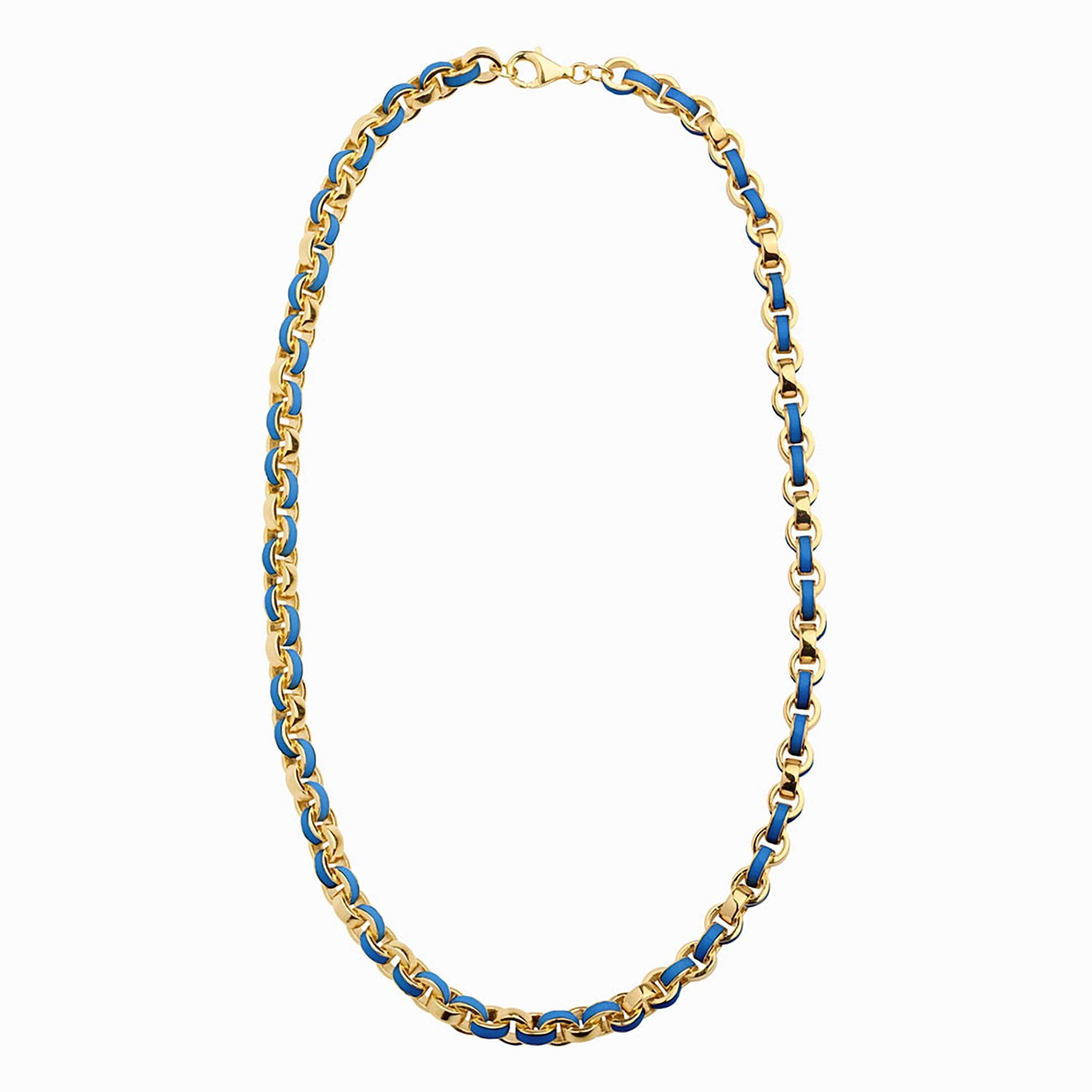 Chunky Colored Enamel Necklace | 14K Yellow Gold Vermeil | Multi