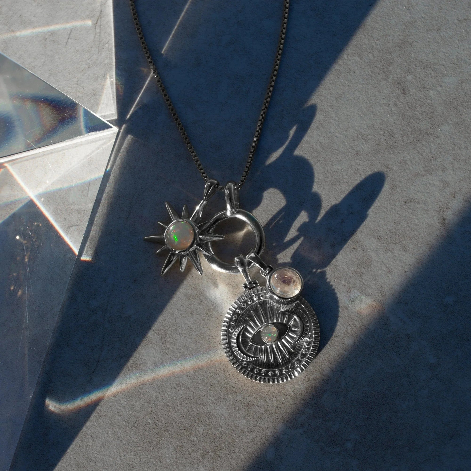 Eye On the Sky Necklace Set | Sterling Silver