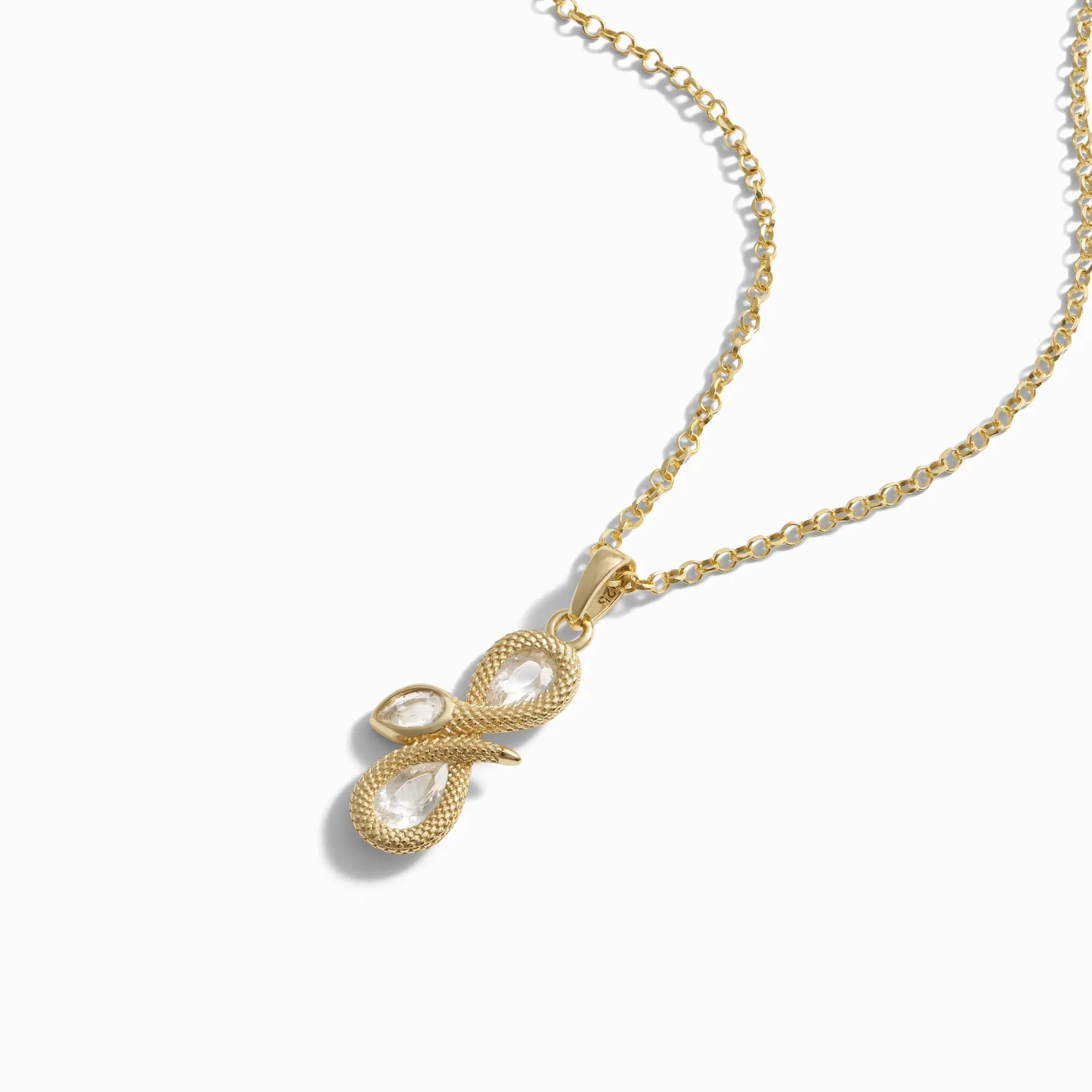 Infinity Snake Necklace | 14K Yellow Gold Vermeil
