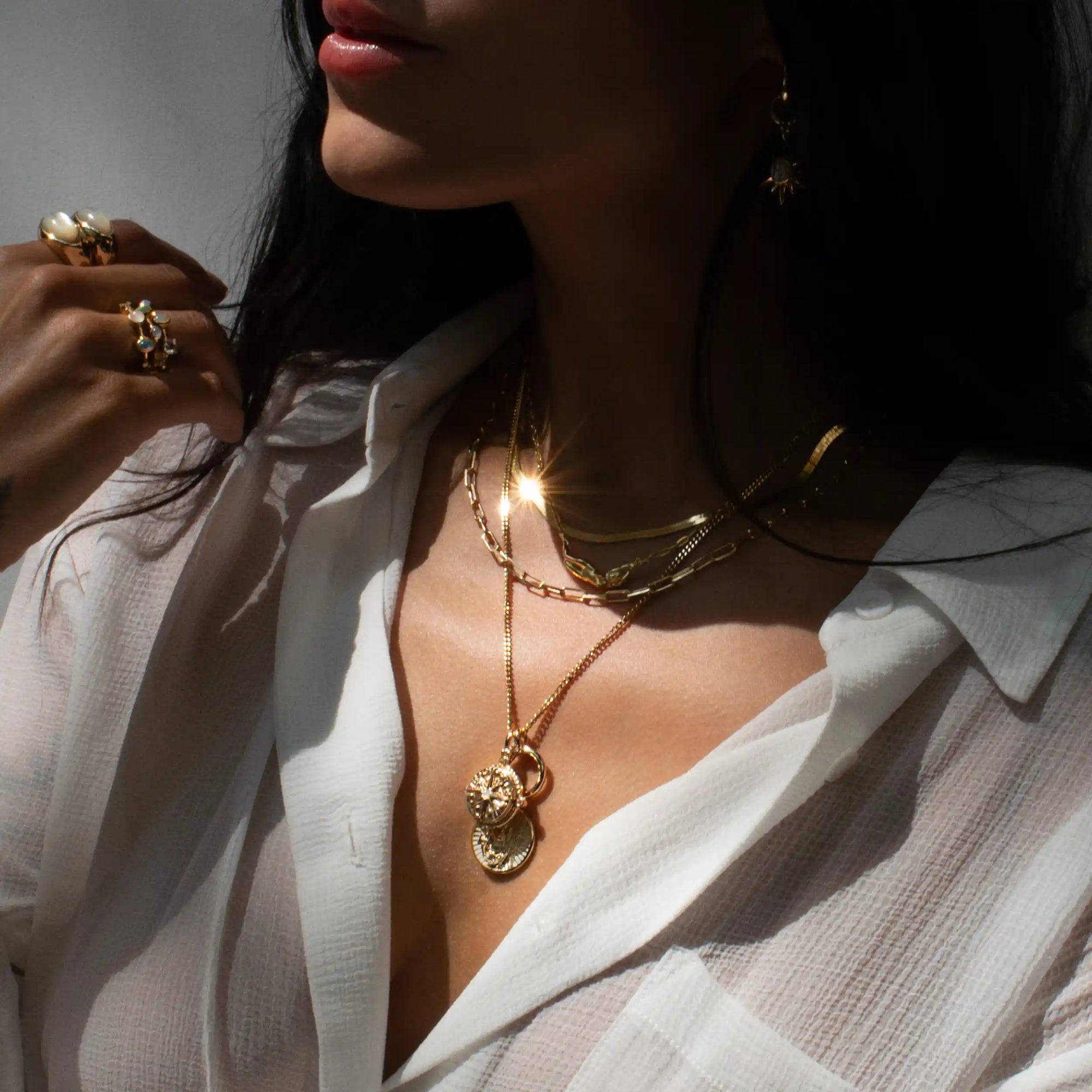 Inner Compass Necklace Set | Sterling Silver