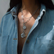 Lilith Moon Charm Lariat | 14K Yellow Gold Vermeil