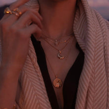 Man in the Moon Moonstone Necklace | 14K Yellow Gold Vermeil