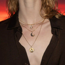 Man in the Moon Moonstone Necklace | 14K Yellow Gold Vermeil