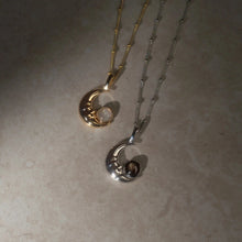 Man in the Moon Moonstone Necklace | 14K Yellow Gold Vermeil