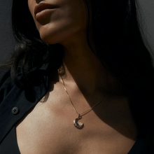 Man in the Moon Moonstone Necklace | 14K Yellow Gold Vermeil