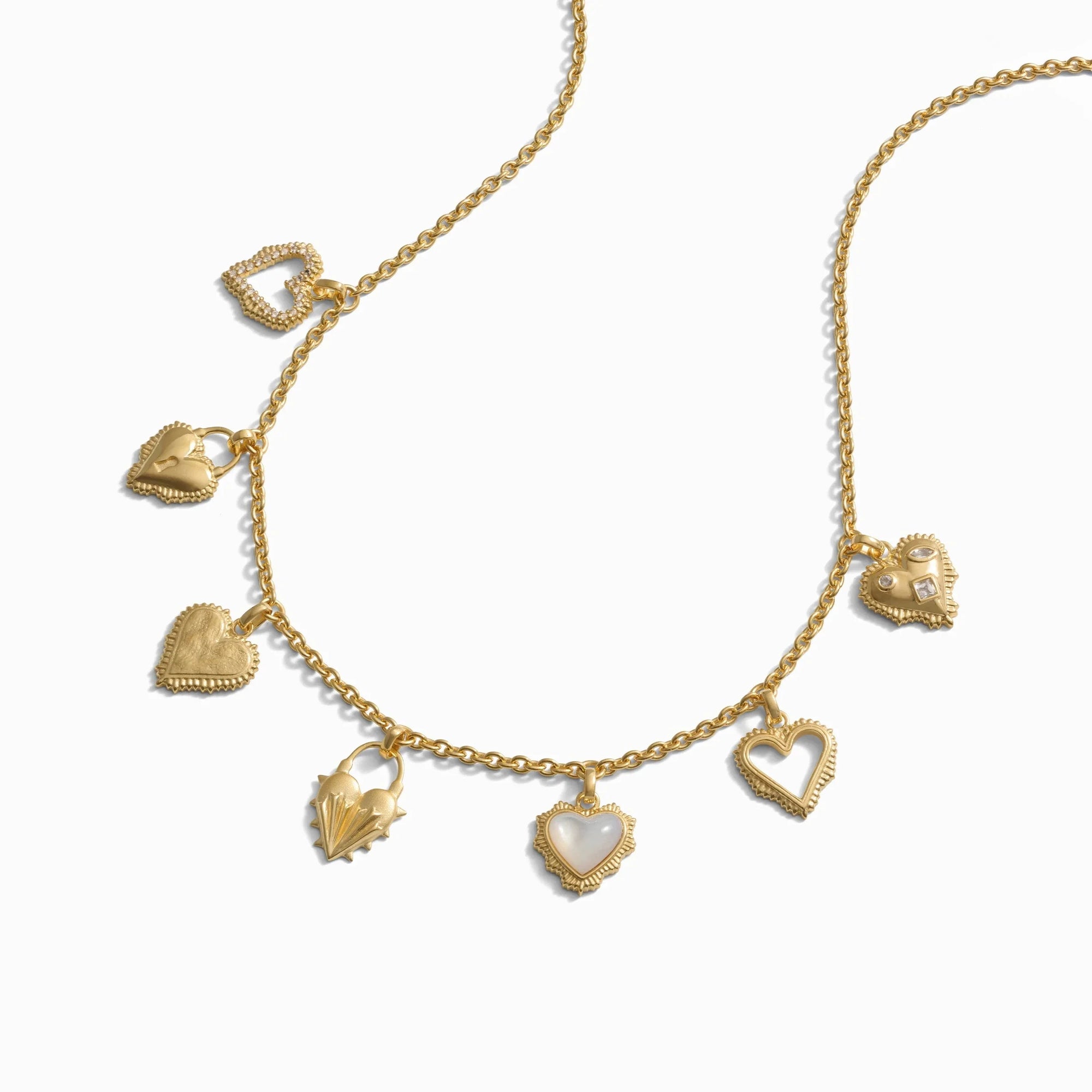 Mini Radiant Heart Charm Necklace | 14K Yellow Gold Vermeil