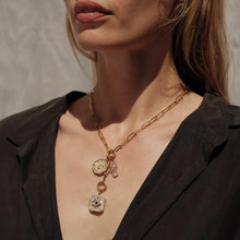 Sacred Eye Locket Charm Lariat | 14K Yellow Gold Vermeil