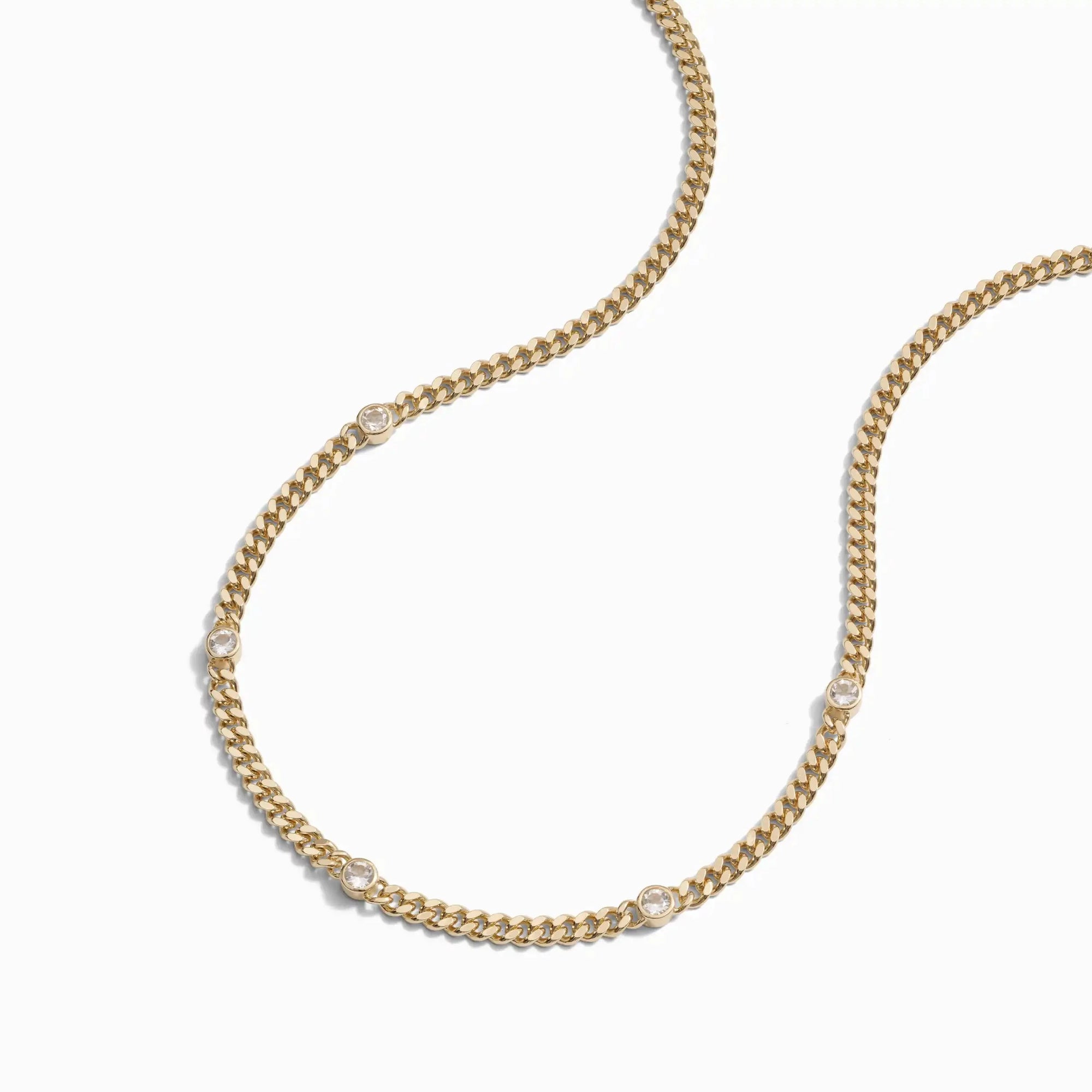 Station to Station Cuban Chain Necklace | 14K Yellow Gold Vermeil
