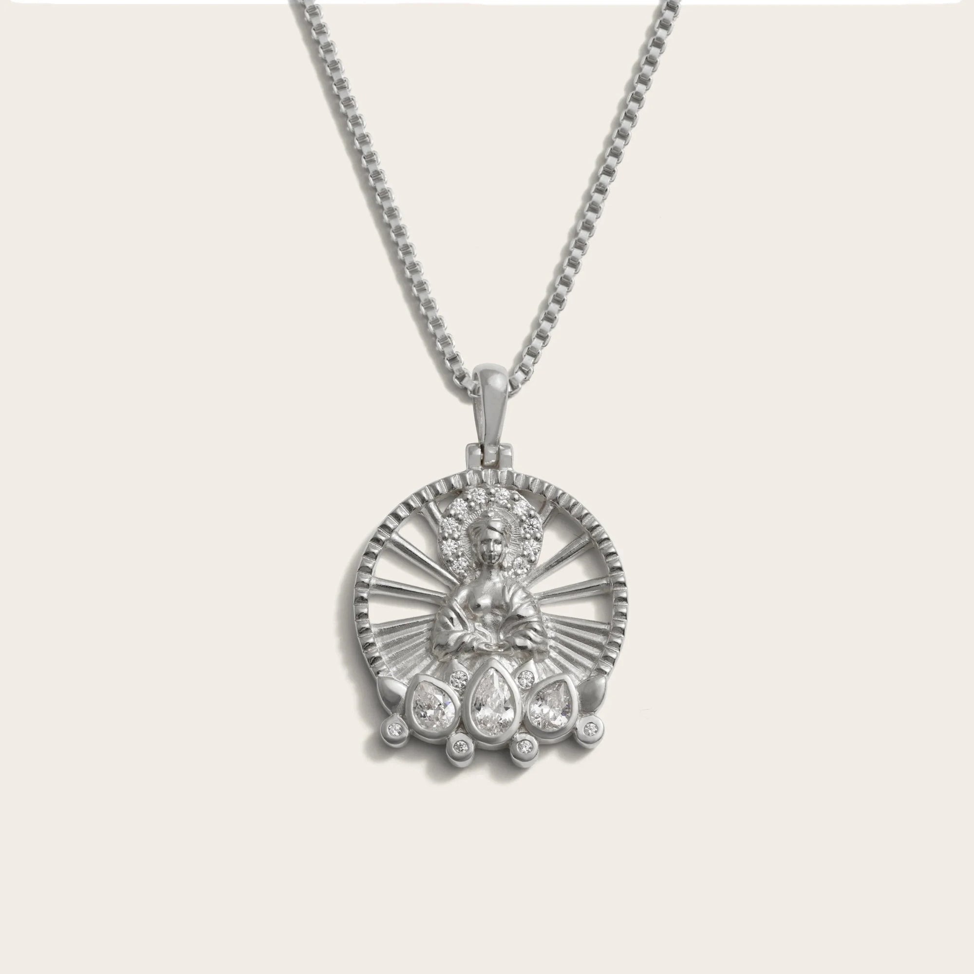 Lady Buddha Necklace | Sterling Silver
