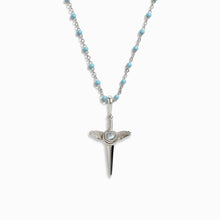 Flying Dagger Turquoise Enamel Necklace | Sterling Silver