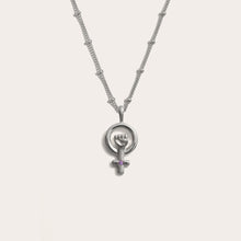 Woman Power Necklace | Sterling Silver