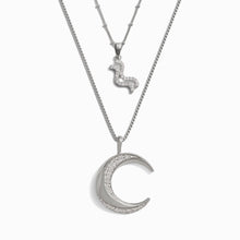Twisted Moon and Gemstone Zodiac Set | Sterling Silver